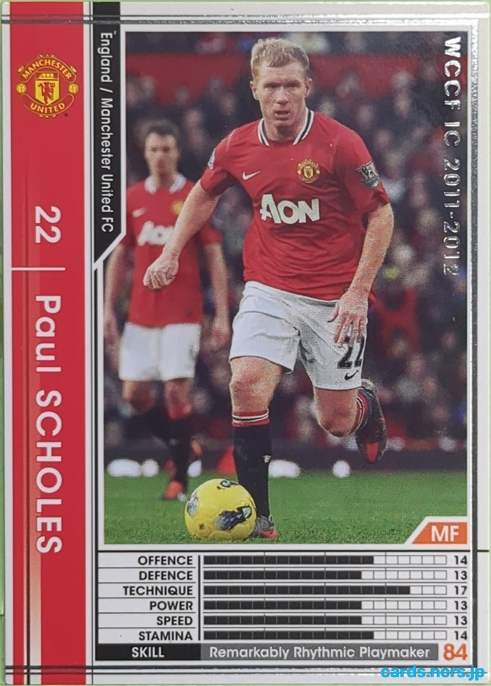 Panini WCCF Football WCCF/2011-2012-22/XX N Paul Scholes Trading Card EX