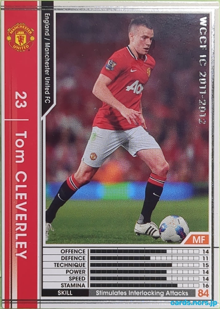 Panini WCCF Football WCCF/2011-2012-056/384 N Tom Cleverley Trading Card EX
