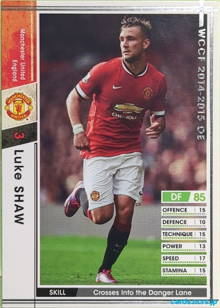 Panini WCCF Football WCCF/2014-2015-A022/147 N Luke SHAW Trading Card EX