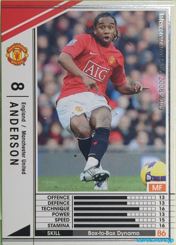 Panini WCCF Football WCCF/2008-2009-119/352 N Anderson Trading Card EX