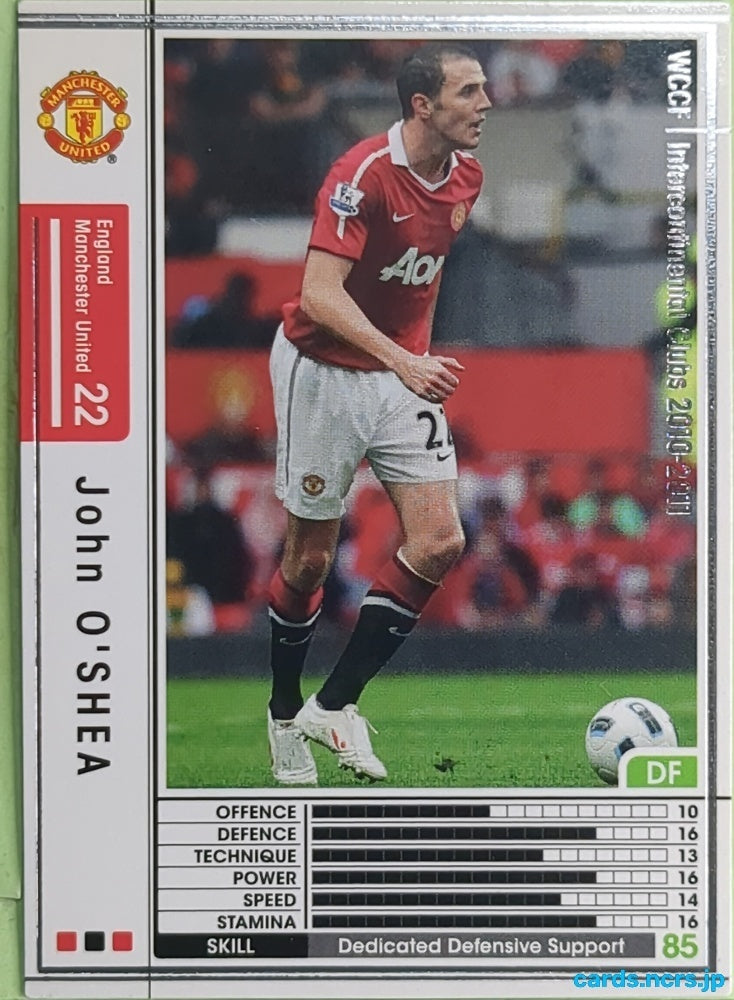 Panini WCCF Football WCCF/2010-2011-2011- N John O'Shea Trading Card EX