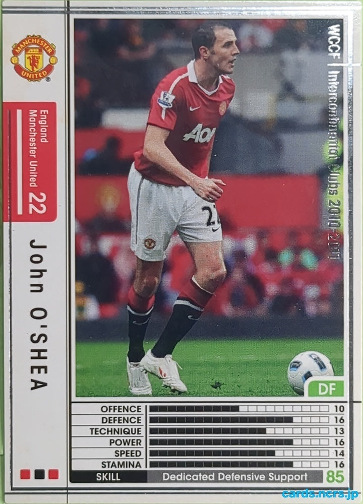 Panini WCCF Football WCCF/2010-2011-084/352 N John O'Shea Trading Card EX
