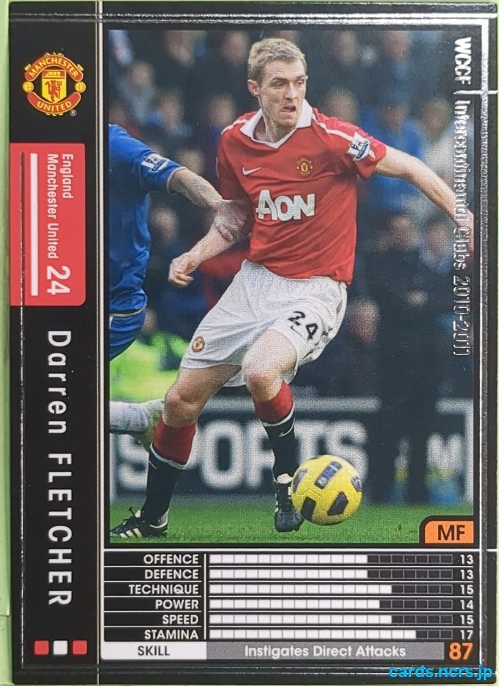 Panini WCCF Football WCCF/2010-2011-089/352 N Darren Fletcher Trading Card EX