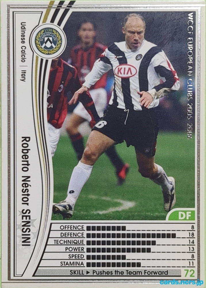 Panini WCCF Football WCCF/2005-2006-261/336 N Roberto Nestor Sensini Trading Card EX