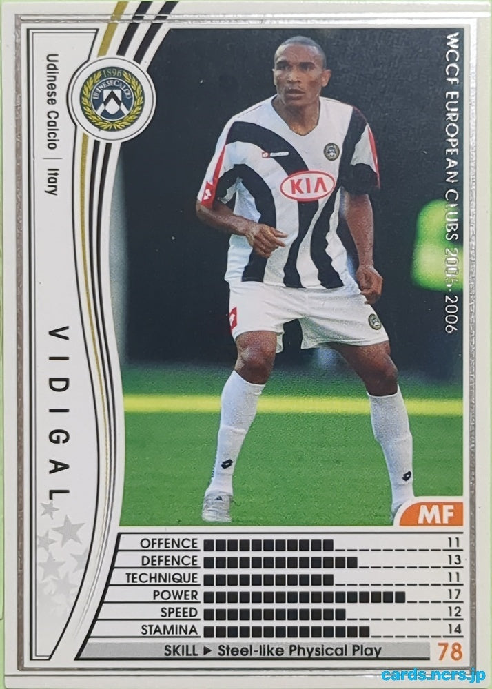 Panini WCCF Football WCCF/2005-2006-267/336 N Vidigal Trading Card EX
