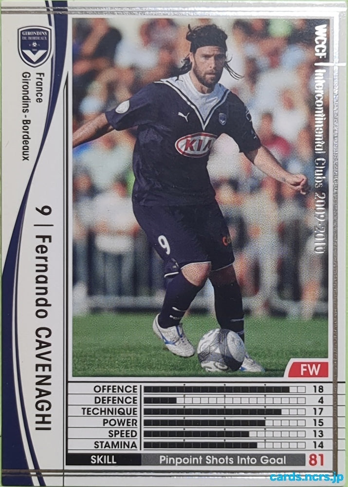 Panini WCCF Football WCCF/2009-2010-142/384 N Fernando CAVENAGHI Trading Card EX