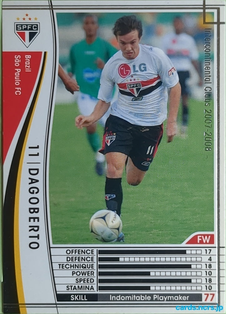 Panini WCCF Football WCCF/2007-2008-080/336 N Dagoberto Trading Card EX