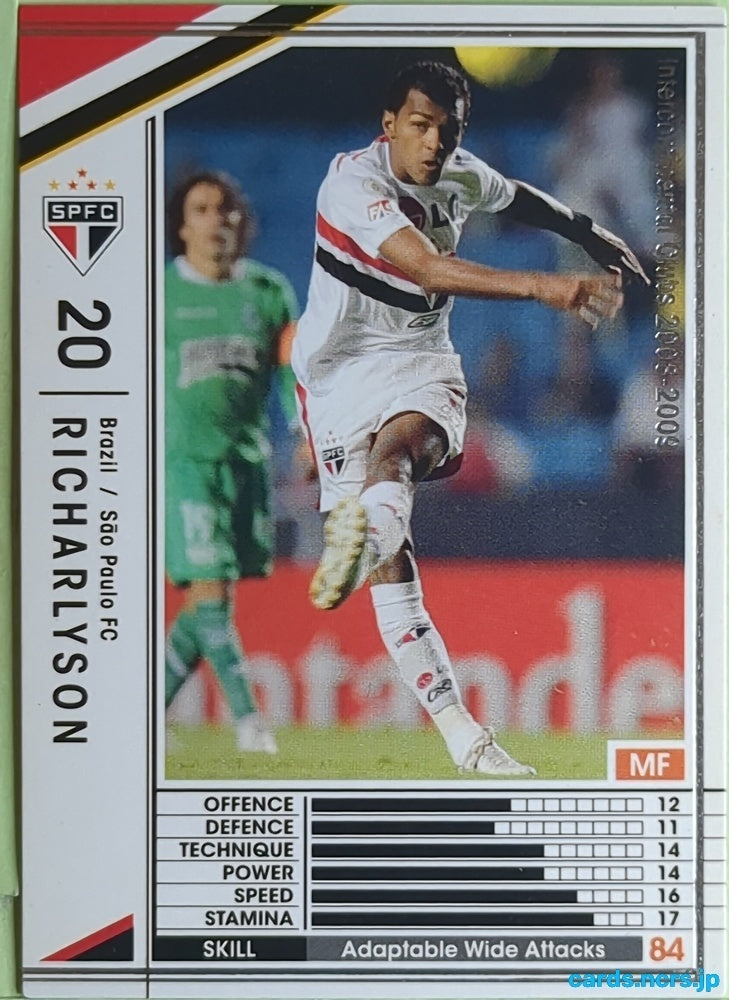Panini WCCF Football WCCF/2008-2009-060/352 N Richarlyson Trading Card EX