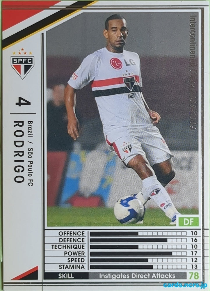 Panini WCCF Football WCCF/2008-2009-055/352 N RODRIGO TABATA Trading Card EX