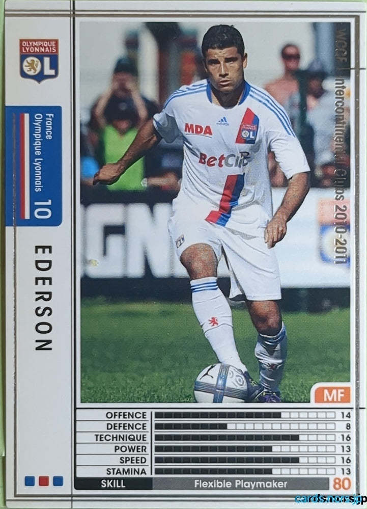 Panini WCCF Football WCCF/2010-2011-120/352 N EDERSON Moraes Trading Card EX