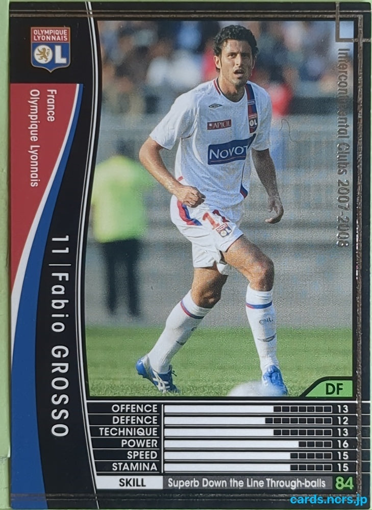 Panini WCCF Football WCCF/2007-2008-149/336 N Fabio Grosso Trading Card EX