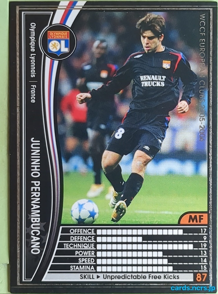 Panini WCCF Football WCCF/2005-2006-088/336 N Juninho Pernambucano Trading Card EX