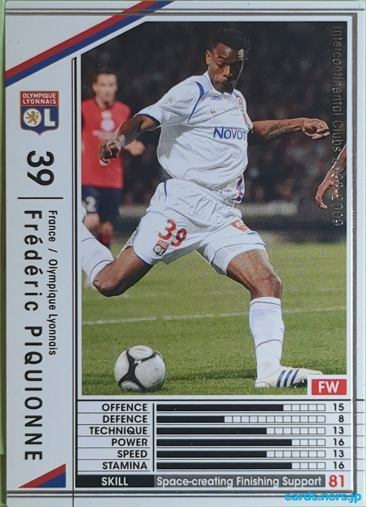 Panini WCCF Football WCCF/2008-2009-144/352 N Frédéric Piquionne Trading Card EX