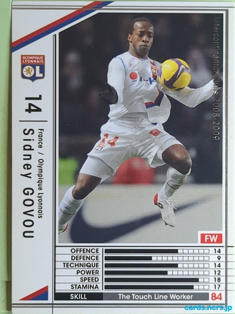 Panini WCCF Football WCCF/2008-2009-142/352 N Sidney GOVOU Trading Card EX