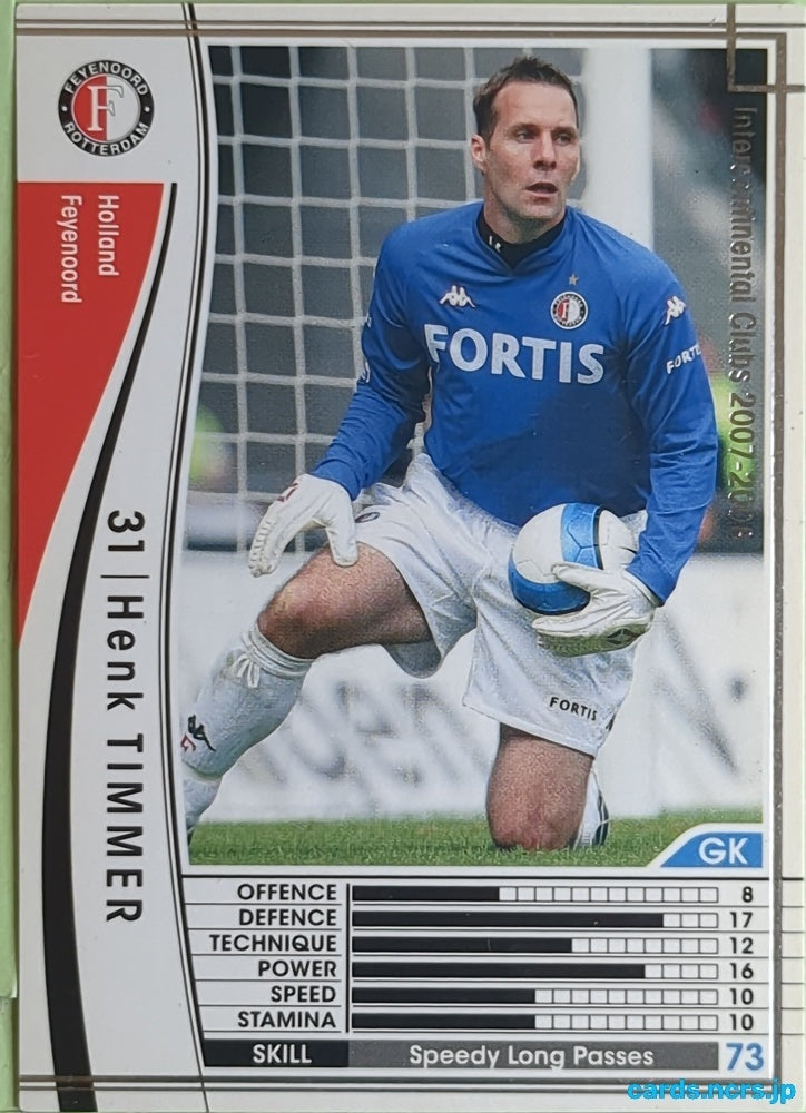 Panini WCCF Football WCCF/2007-2008-193/336 N Henk Timmer Trading Card EX