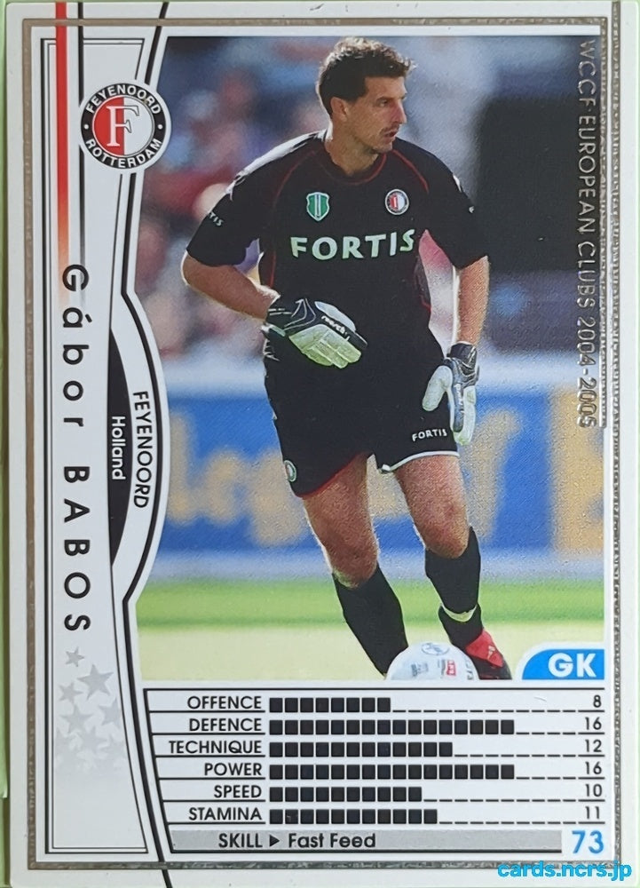 Panini WCCF Football WCCF/2004-2005-081/224 N Gabor Babos Trading Card EX