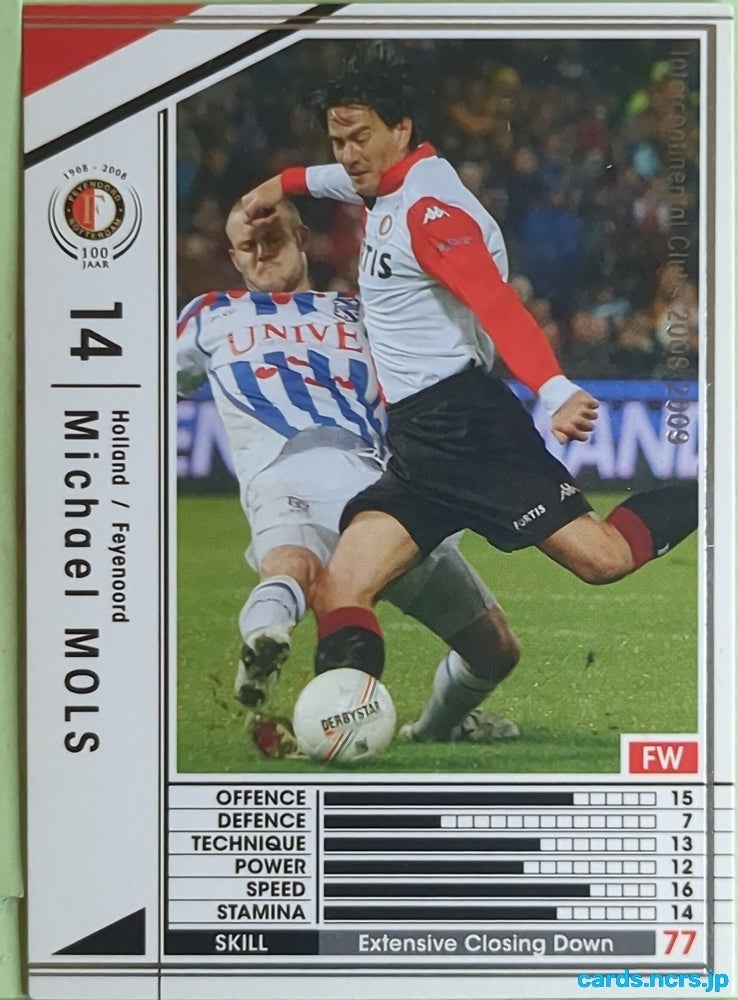 Panini WCCF Football WCCF/2008-2009-191/352 N Michael Mols Trading Card EX