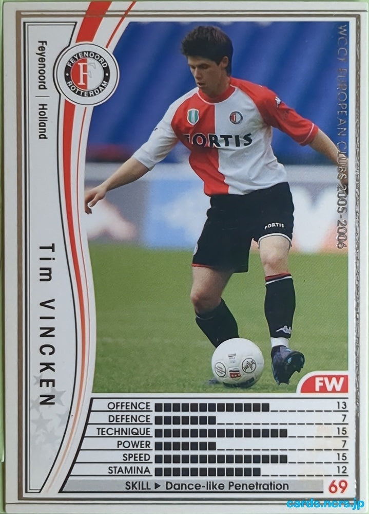 Panini WCCF Football WCCF/2005-2006-176/336 N Tim Vincken Trading Card EX