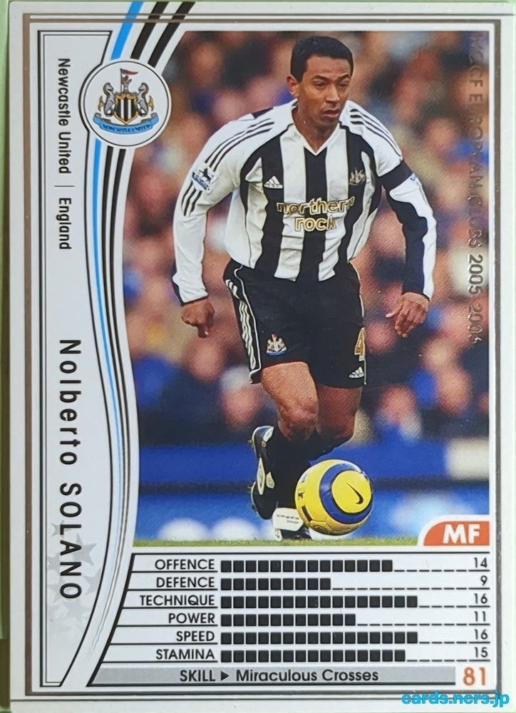 Panini WCCF Football WCCF/2004-2005-076/336 N Norberto SOLANO Trading Card EX