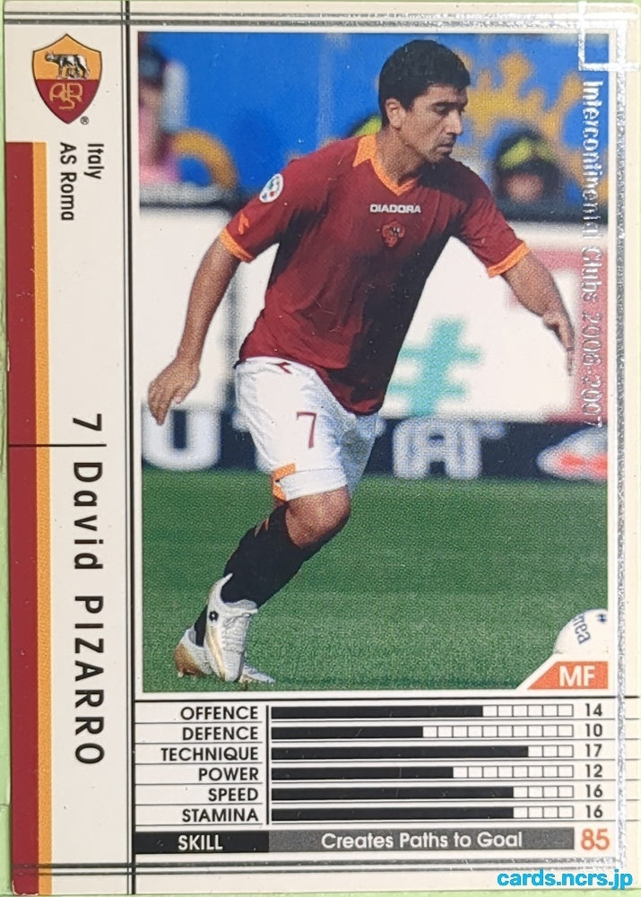 Panini WCCF Football WCCF/2006-2007-299/384 N David Pizarro Trading Card EX