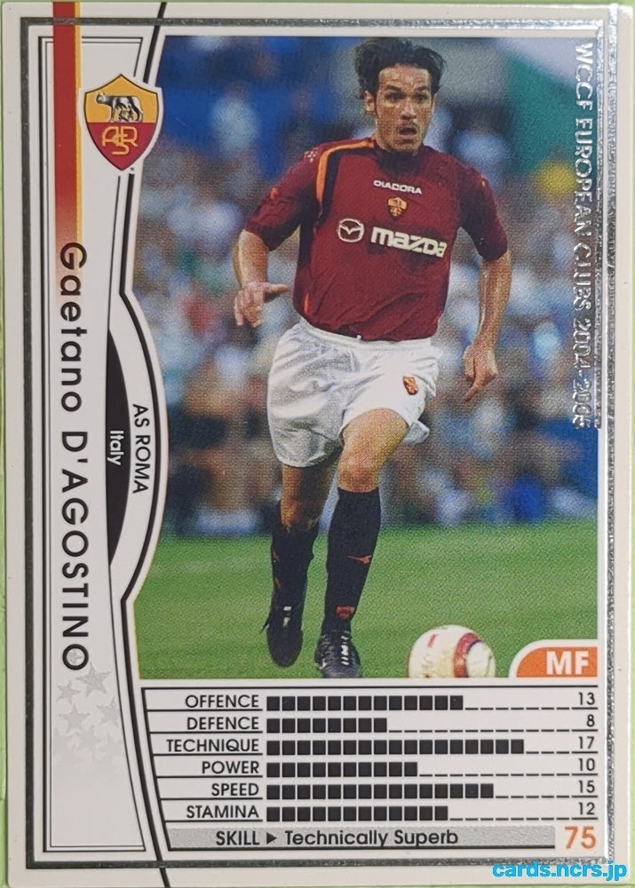 Panini WCCF Football WCCF/2004-2005-169/224 N Gaetano D'AGOSTINO Trading Card EX