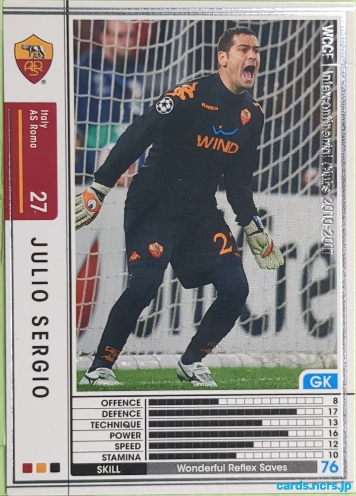 Panini WCCF Football WCCF/2010-2011-193/352 N Julio Sergio Trading Card EX