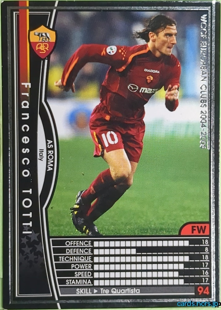 Panini WCCF Football WCCF/2004-2005-176/224 N Francesco TOTTI Trading Card EX