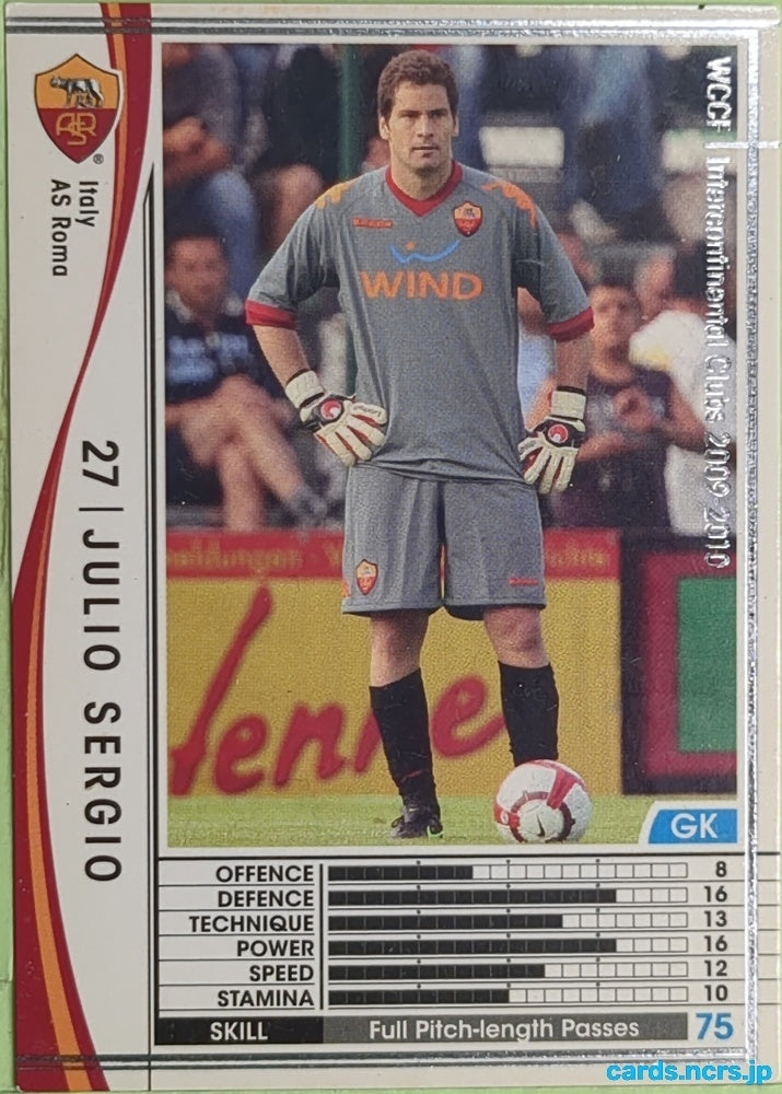 Panini WCCF Football WCCF/2009-2010-225/384 N Julio Sergio Trading Card EX