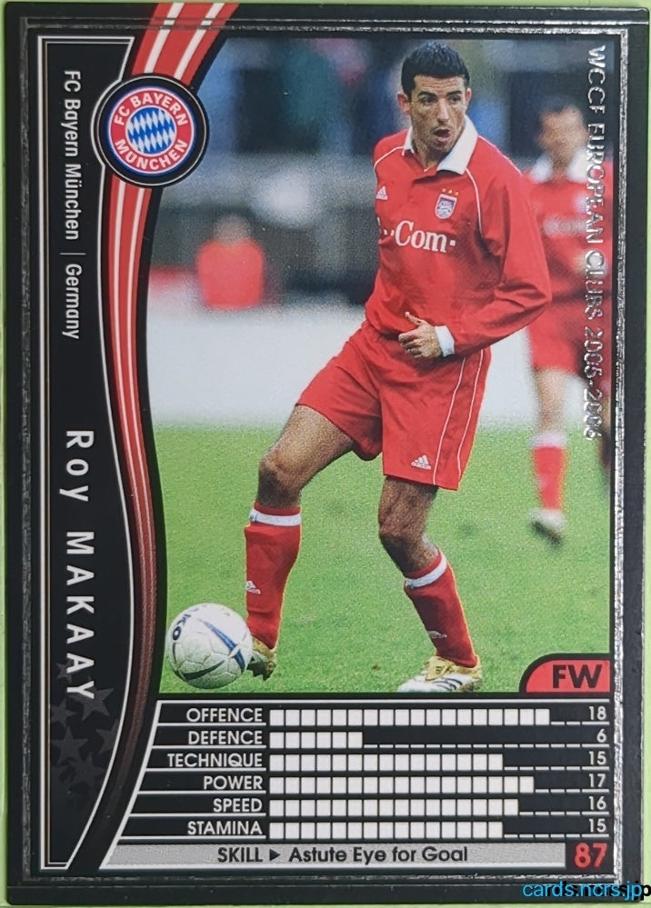 Panini WCCF Football WCCF/2005-2006-142/336 N Roy Makaay Trading Card EX