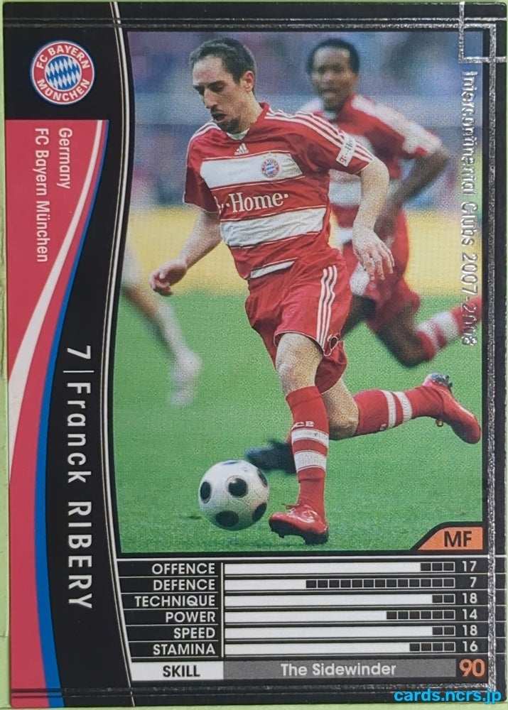 Panini WCCF Football WCCF/2007-2008-169/336 N Franck Ribery Trading Card EX