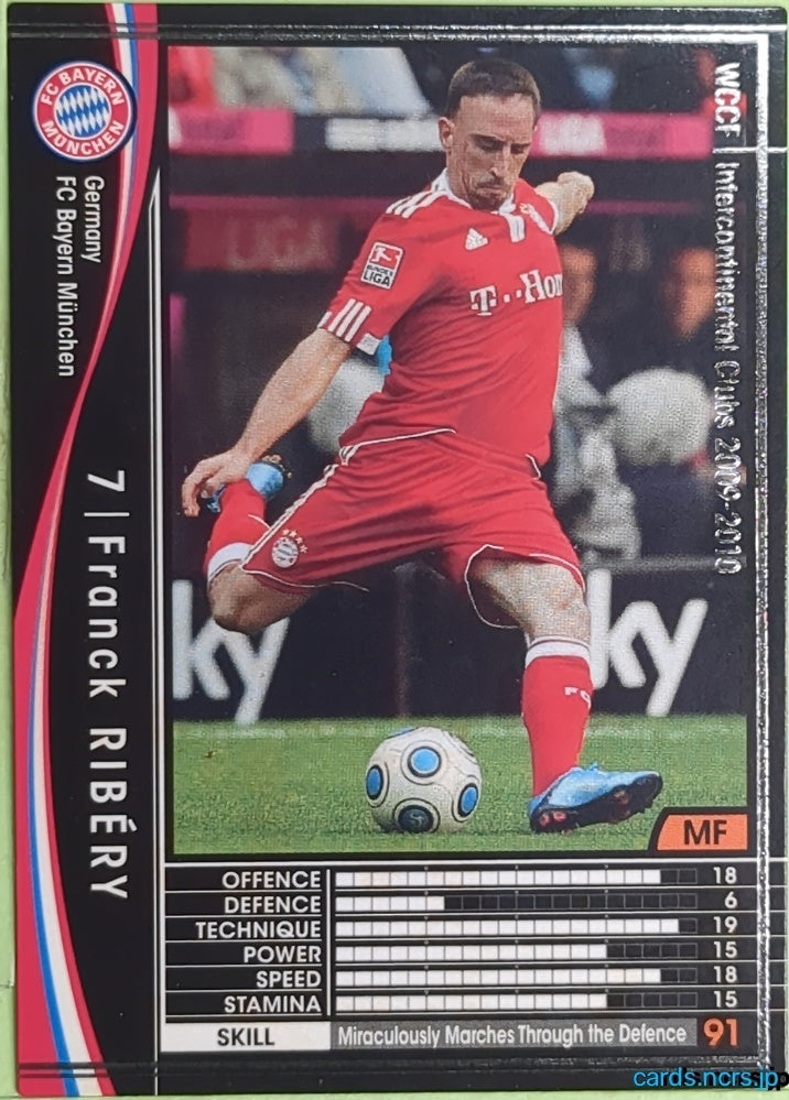 Panini WCCF Football WCCF/2009-2010-168/384 N Franck Ribery Trading Card EX