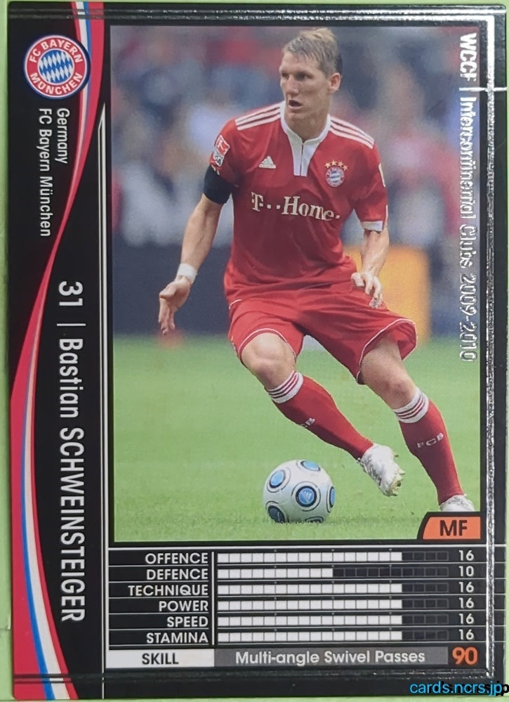 Panini WCCF Football WCCF/2009-2010-170/384 N Bastian Schweinsteiger Trading Card EX