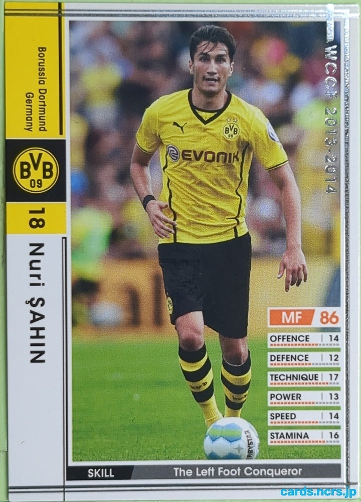 Panini WCCF Football WCCF/2013-2014-094/385 N Nuri ŞAHIN Trading Card EX