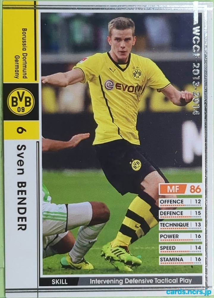 Panini WCCF Football WCCF/2013-2014-087/385 N Sven Bender Trading Card EX