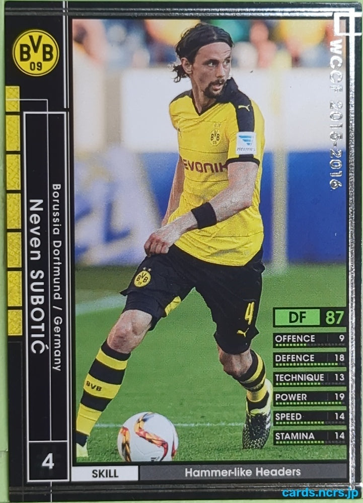 Panini WCCF Football WCCF/2015-2016-104/347 N Neven SUBOTIC Trading Card EX