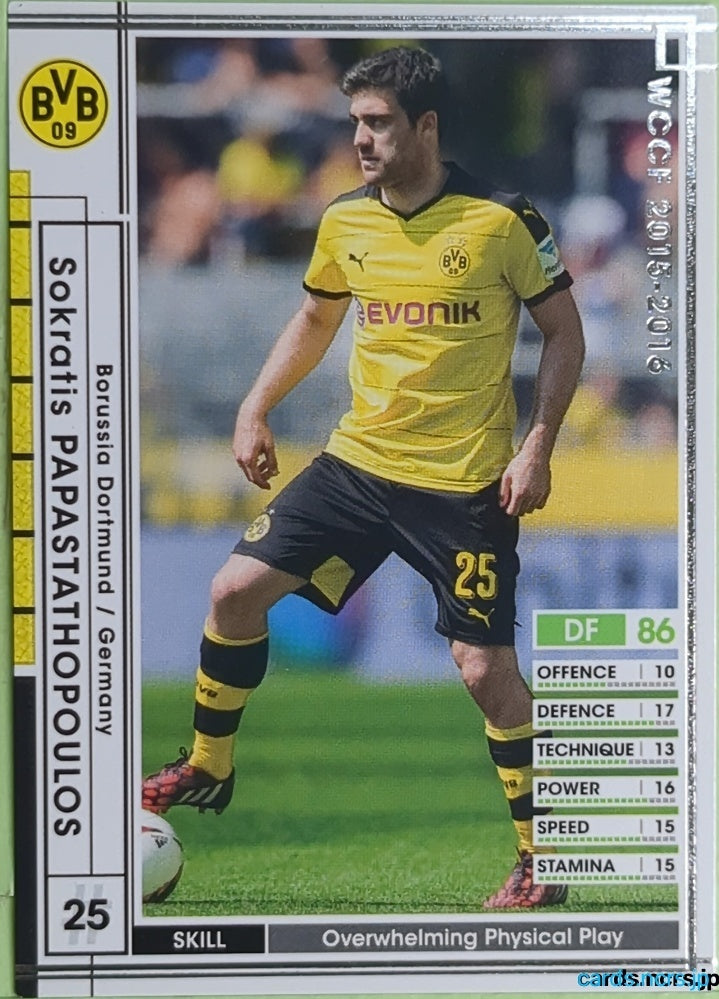 Panini WCCF Football WCCF/2015-2016-101/347 N Sokratis Papastathopoulos Trading Card EX