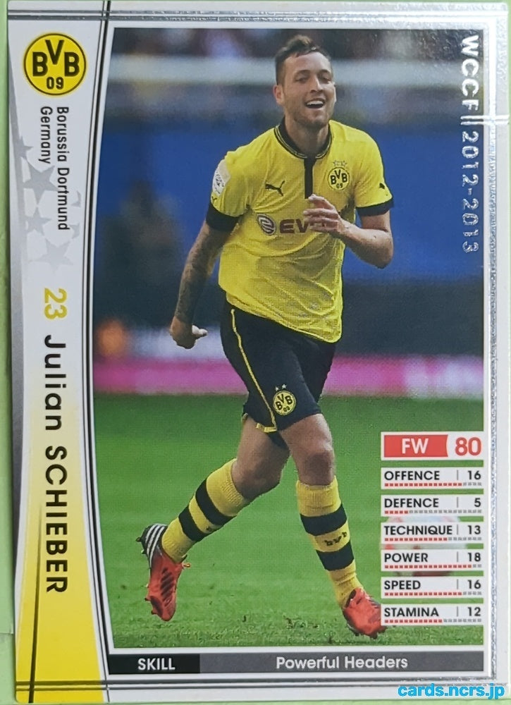 Panini WCCF Football WCCF/2012-2013-112/384 N Julian SCHIEBER Trading Card EX