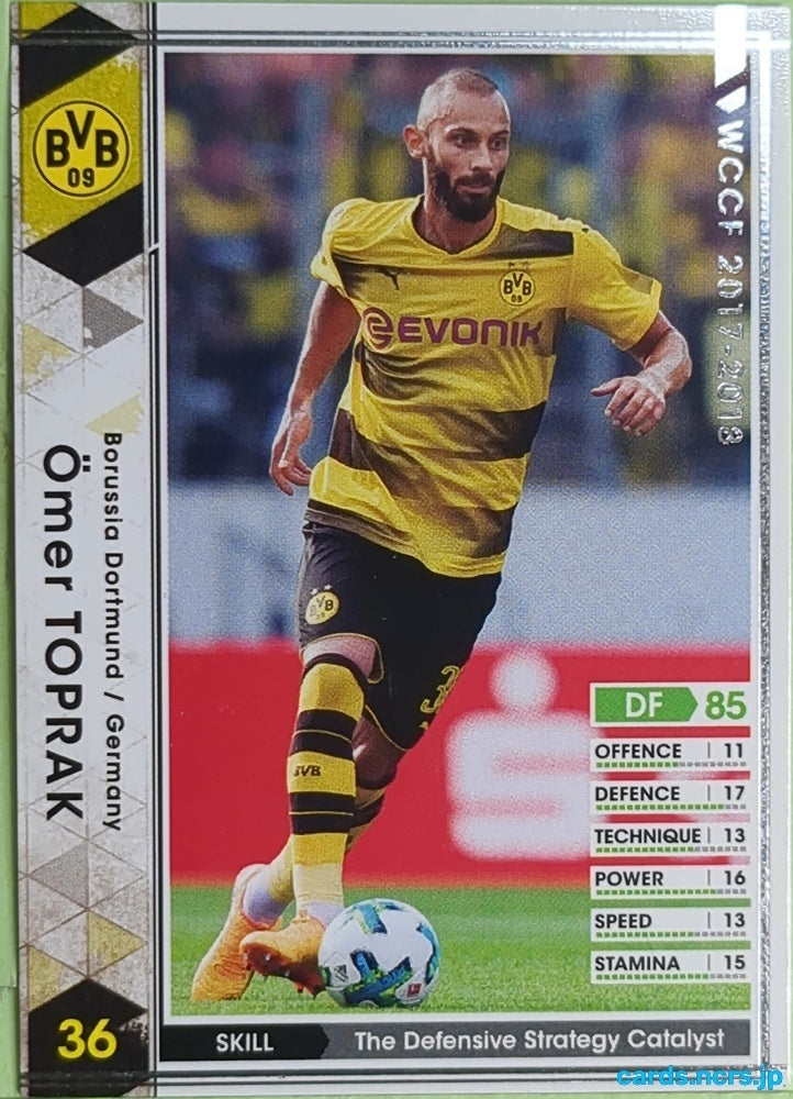Panini WCCF Football WCCF/2017-2018-069/272 N Omer TOPRAK Trading Card EX