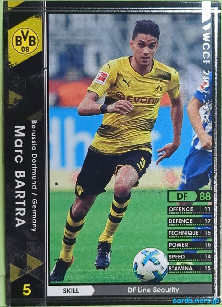 Panini WCCF Football WCCF/2017-2018-066/272 N Marc Bartra Trading Card EX