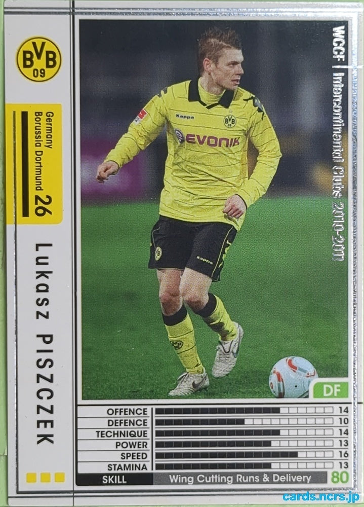 Panini WCCF Football WCCF/2010-2011-132/352 N Lukasz Piszczek Trading Card EX