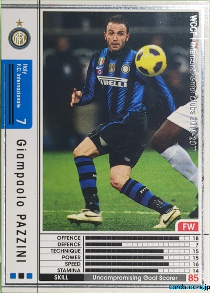 Panini WCCF Football WCCF/2010-2011-07/7 N Giampaolo Pazzini Trading Card EX