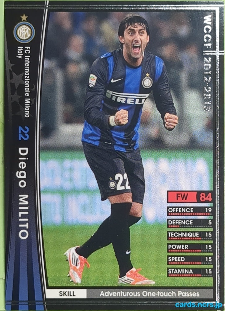 Panini WCCF Football WCCF/2012-2013-207/384 N Diego Milito Trading Card EX