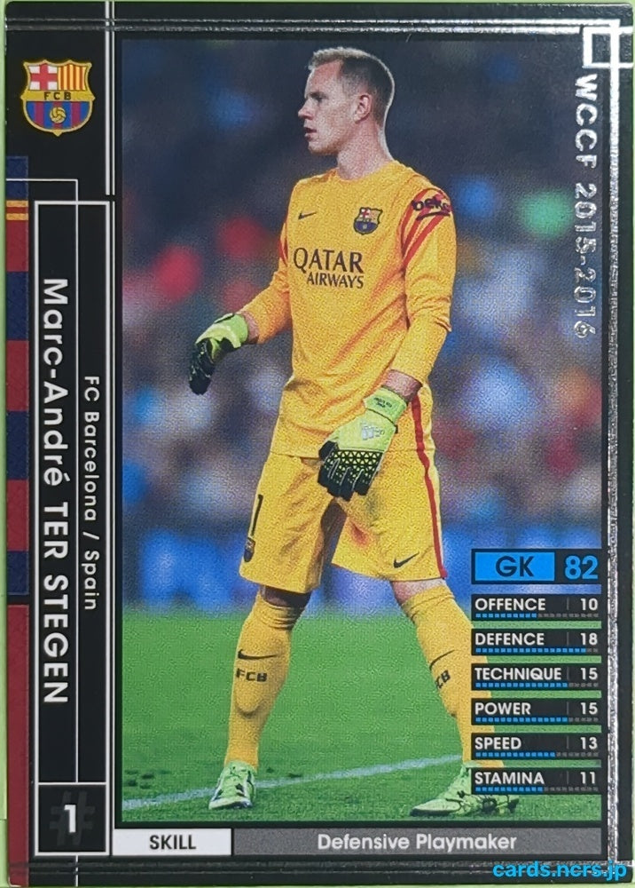 Panini WCCF Football WCCF/2015-2016-241/347 N Marc-André TER STEGEN Trading Card EX
