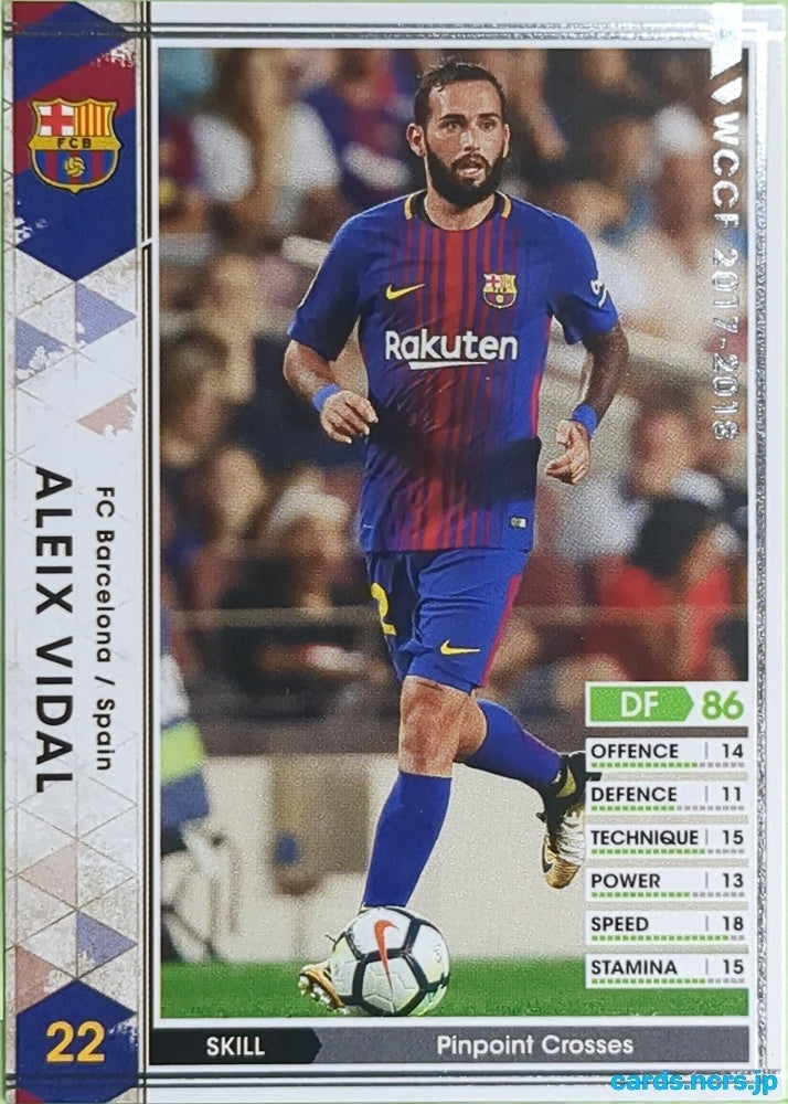 Panini WCCF Football WCCF/2017-2018-226/272 N Aleix Vidal Trading Card EX