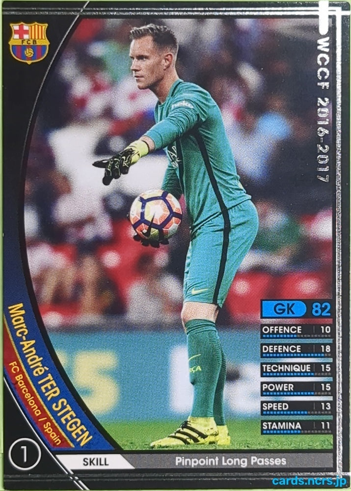 Panini WCCF Football WCCF/2016-2017-305/389 N Marc-André TER STEGEN Trading Card EX