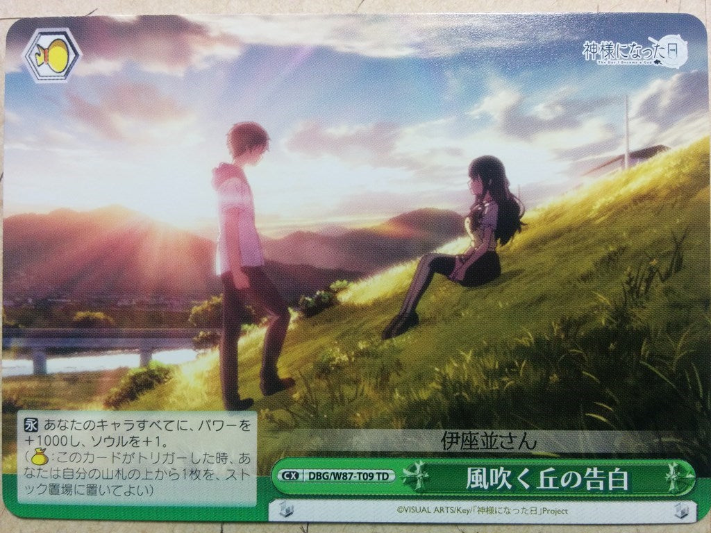Weiss Schwarz The Day I Became a God -Yota & Kyoko- Trading Card DBG/W87-T09TD