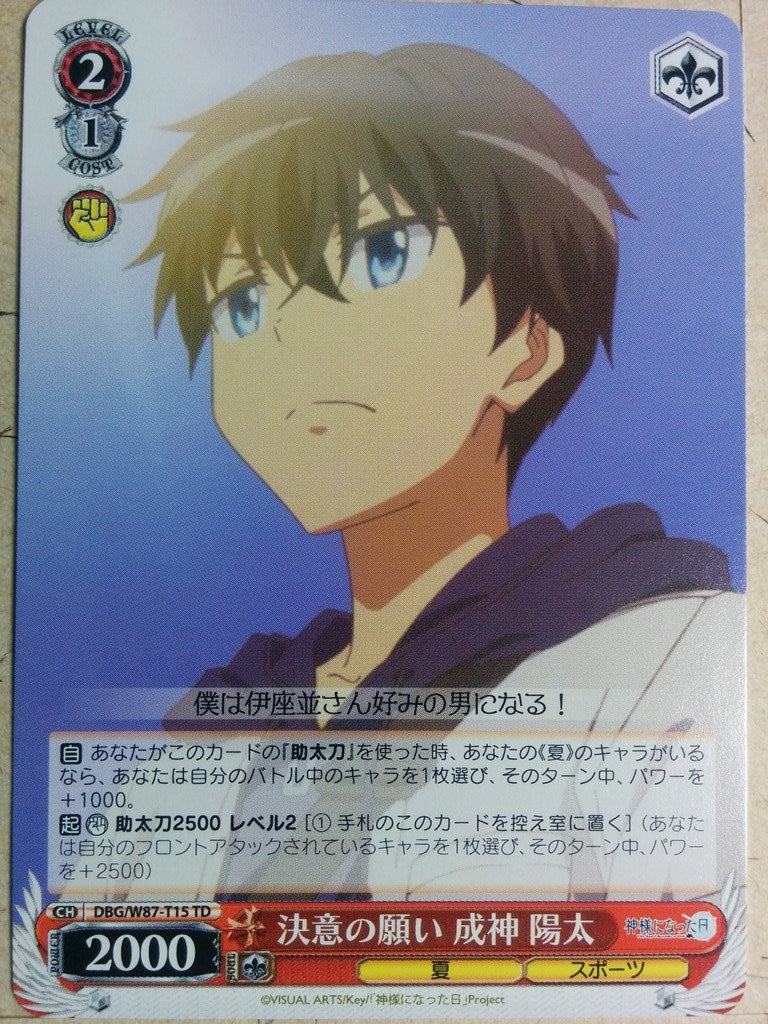 Weiss Schwarz The Day I Became a God -Yota- Trading Card DBG/W87-T15TD