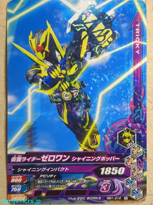 Ganbarizing Kamen Rider -Zero-One-  Shining Hopper Trading Card GAN/RM1-014R
