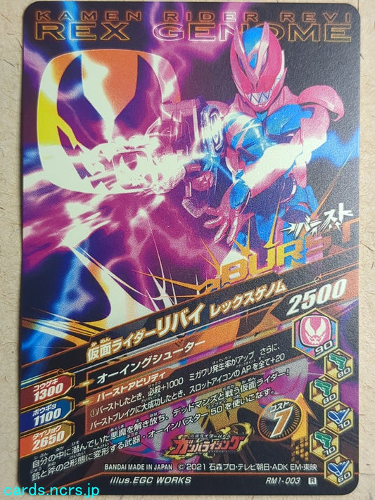 Ganbarizing Kamen Rider -Revi-  Rex Genome Trading Card GAN/RM1-003R