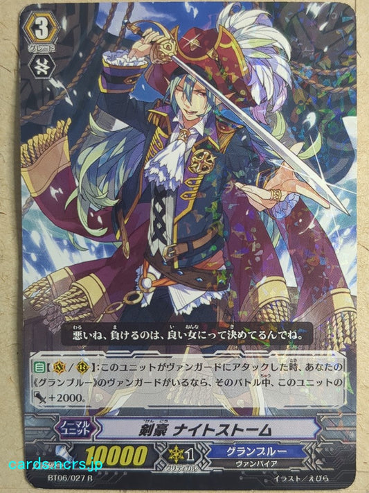 Cardfight!! Vanguard  -Nightstorm-  Master Swordsman Trading Card VAN/BT06/027R